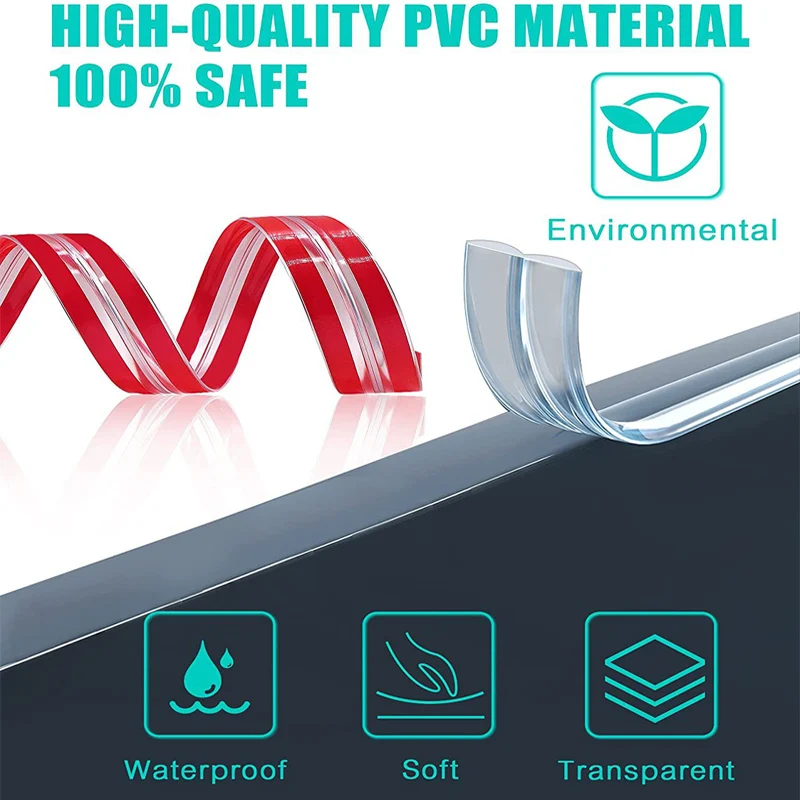 Soft PVC Newborn Baby Safety Corner Protection Strip Guards Bumper Transparent Table Edge Furniture Corner Protectors