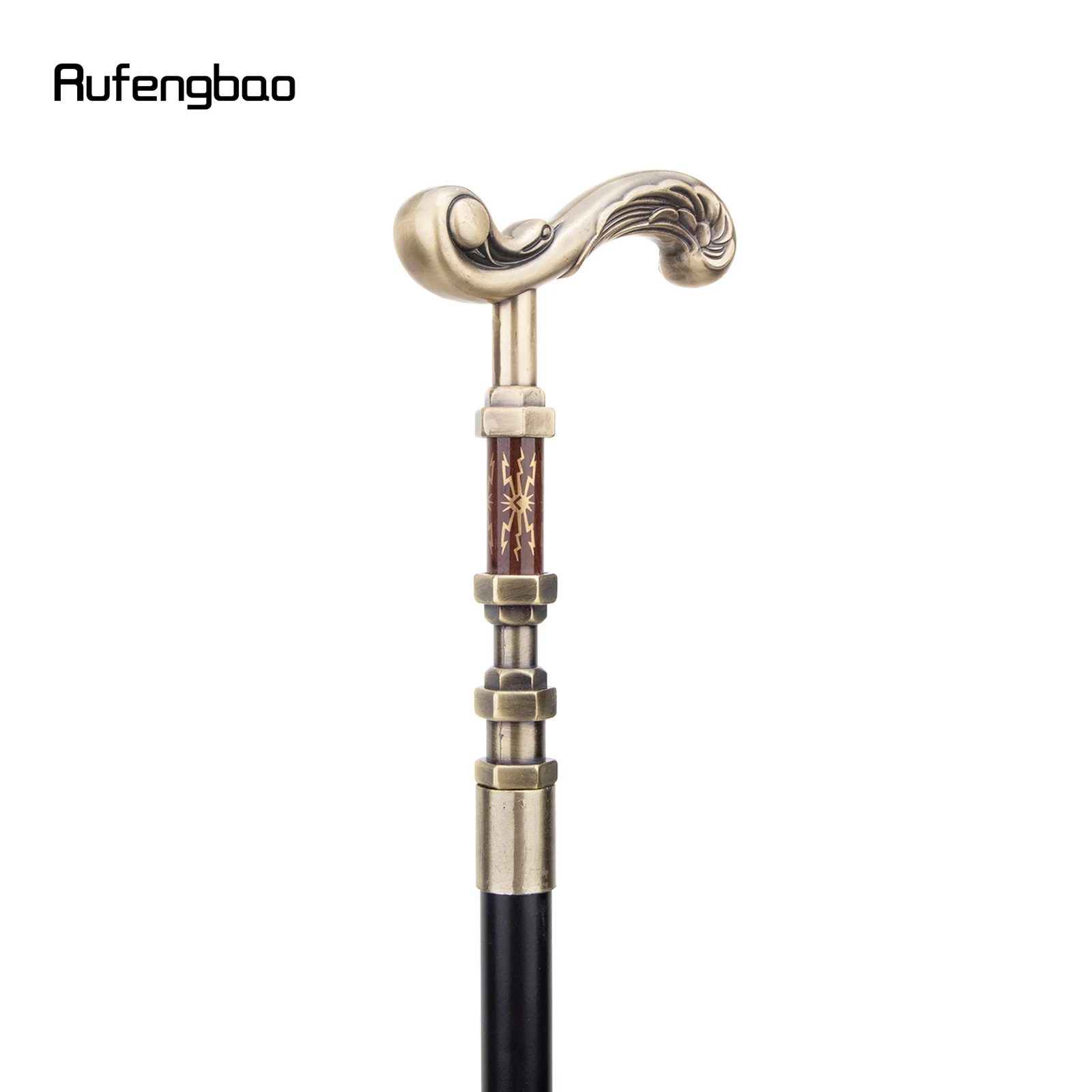 Golden Flower Single Joint Fashion Walking Stick Decorative Vampire Cospaly Party Walking Cane Halloween Crosier 93cm