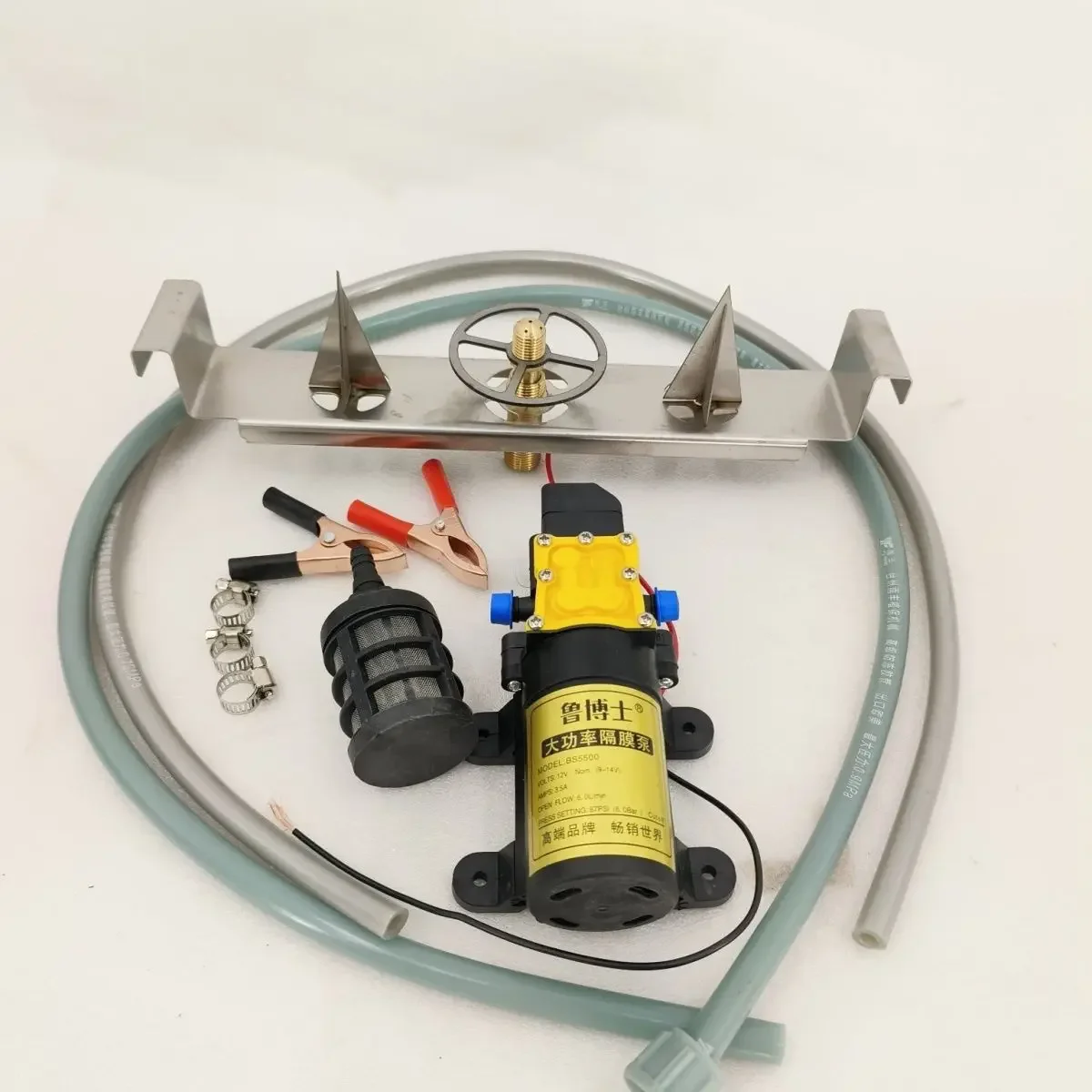 12V High Pressure Pesticide Bottle Opener Bottle Rinser Single & Double Pump Type Plant Protection Drone Medicine Mixing Cleaner
