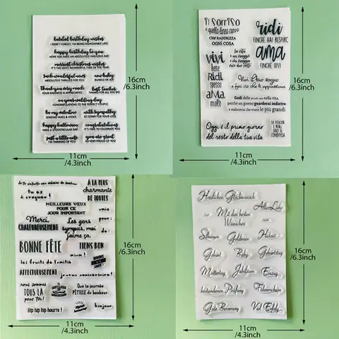 German Series/Clear Stamps/Rubber Silicone/Seal for DIY Scrapbooking/Card Making Album/Decoroation Crafts/Seal/Reuse