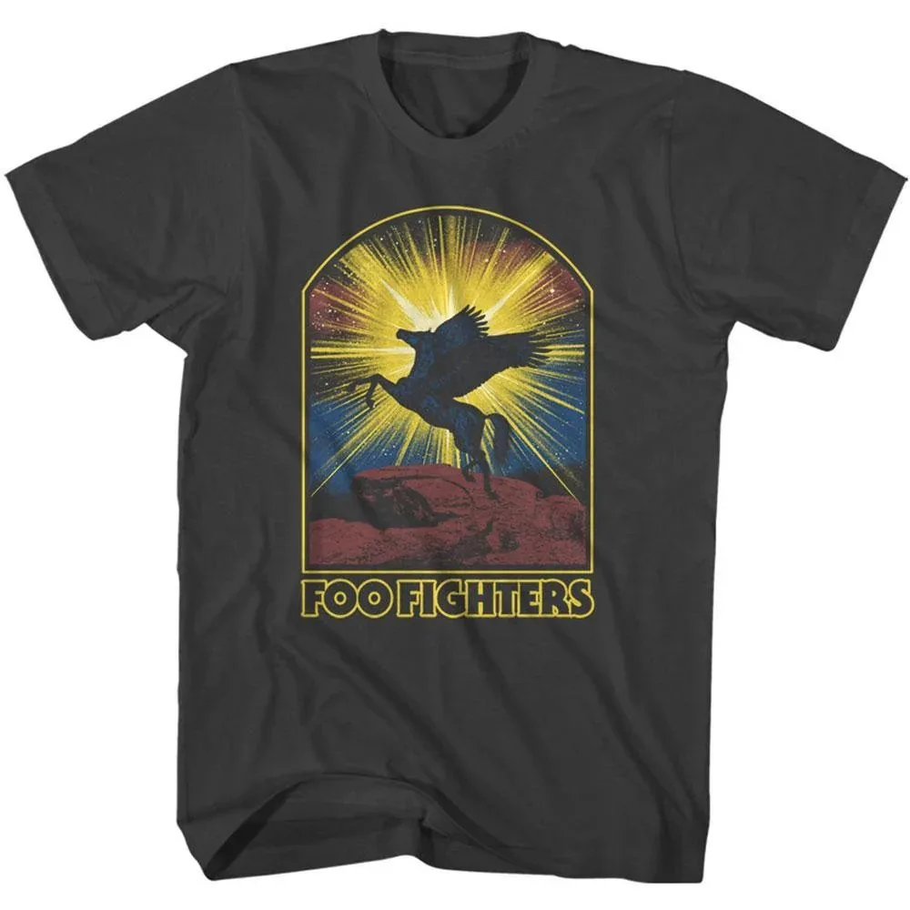 Foo Fighters Pegasus Myth Print Baumwoll-T-Shirt Alternative Rock Band Unisex Kurzarm-T-Shirt