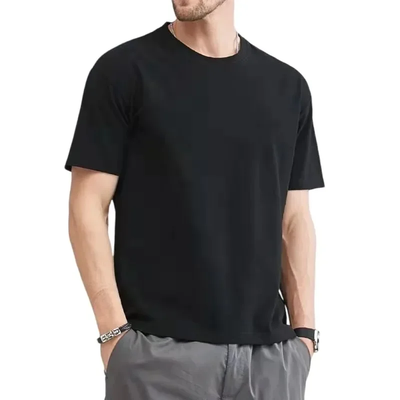 

Summer Men Women T-shirt Cotton Solid Tshirts Oversized Short Sleeve T Shirt Fashion Soft White Black Tee 2024 Clothing Tops