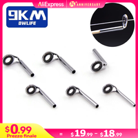 Micro Rod Tips Repair Kit 5~10Pcs Baitcasting Rods Fishing Rod Tip Guides Replacement Kit Ceramic Eyes Ring Saltwater Freshwater