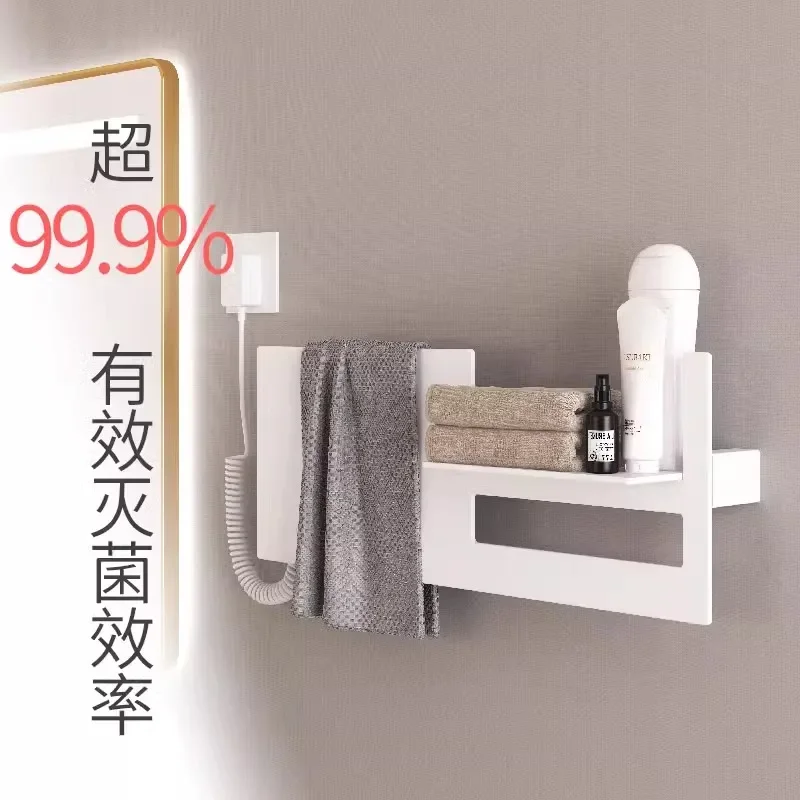 Constant temperature intelligent electric towel rack, household bathroom carbon fiber heating disinfection,