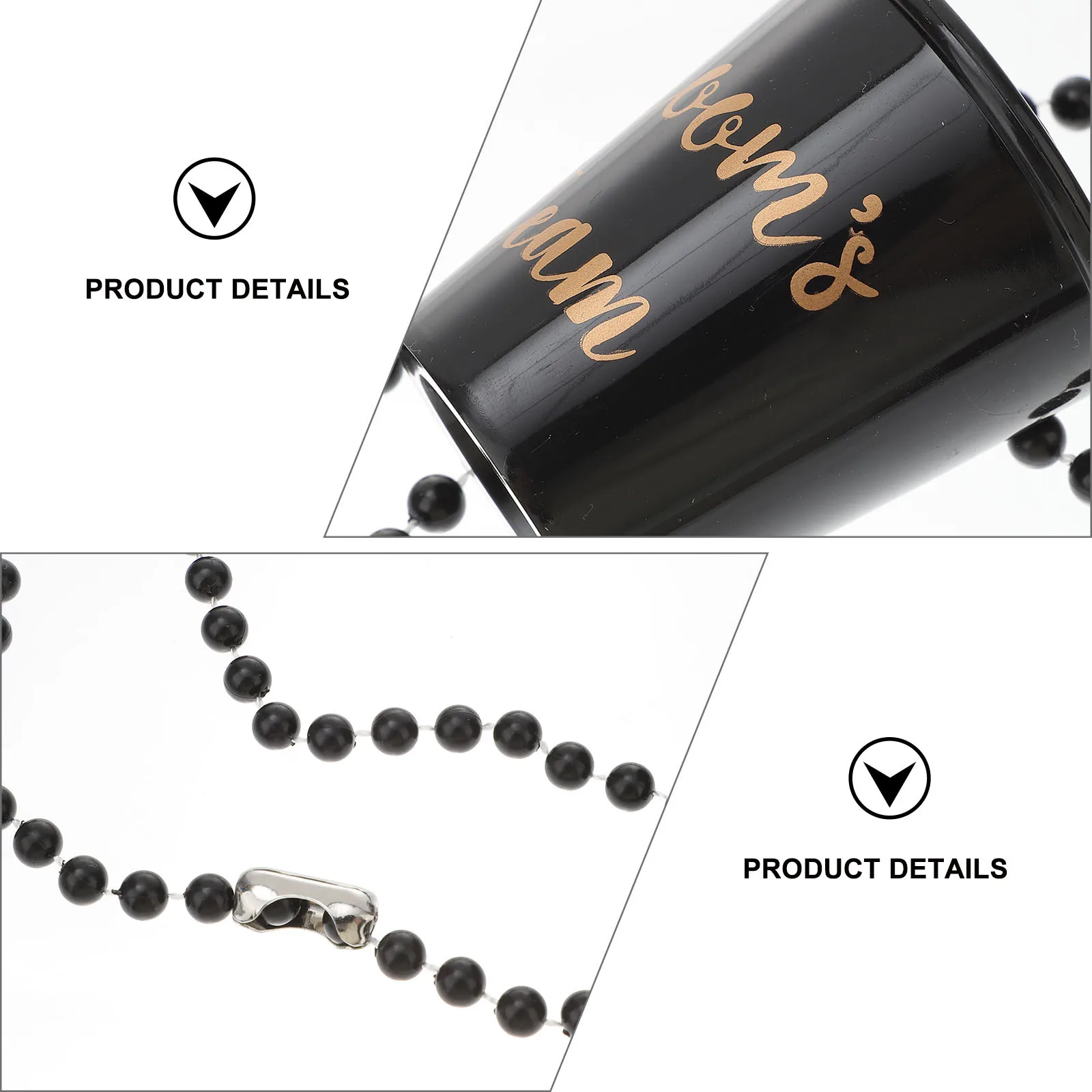 

12Pcs Shot Cup Beaded Necklace Premium Plastic Exquisite Unique No Burrs Elegant Accessory for Party Nightclub Festival