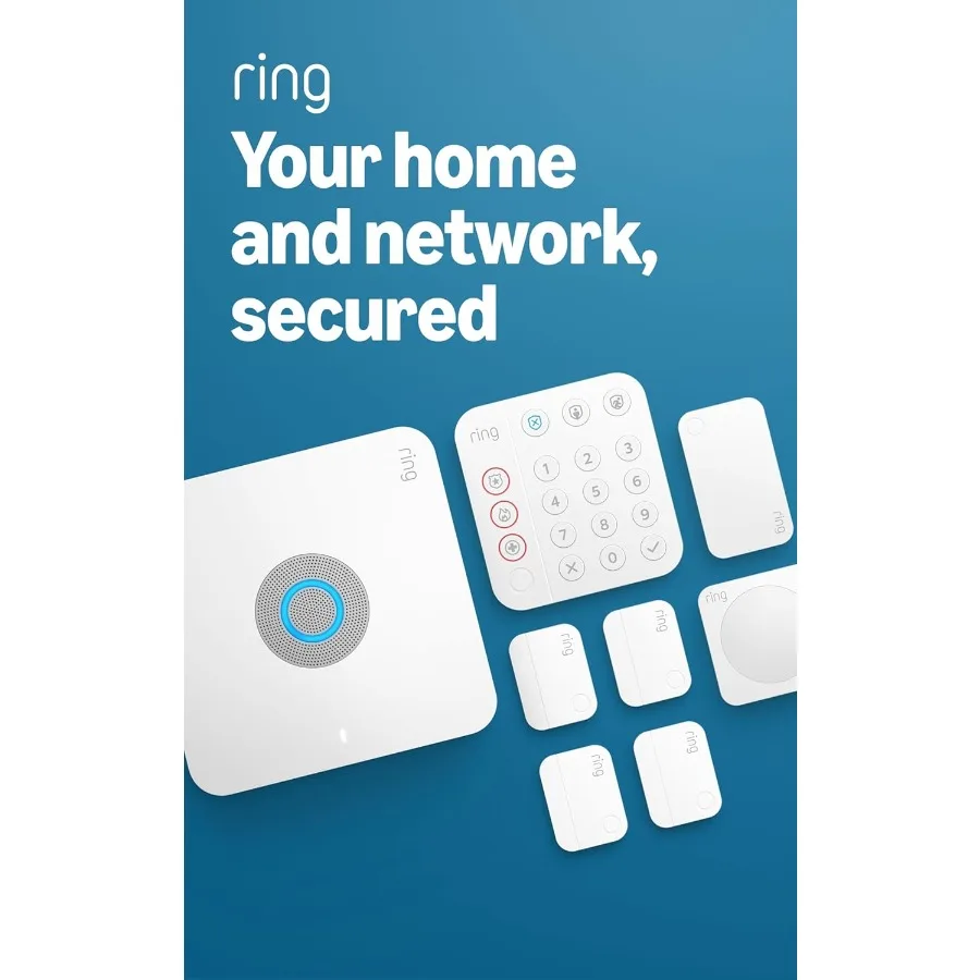 

Комплект Ring Alarm Pro из 8 предметов со встроенным маршрутизатором Wi-Fi 6 eero и 30-дневной бесплатной подпиской на Ring Protect Home