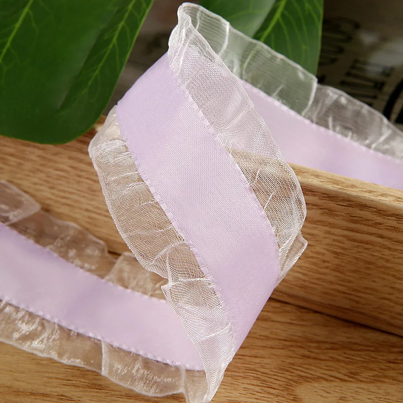 9 Yards 25MM 38MM Falbala Ruffled Ribbon Lotus leaf For Hair Bows DIY Materials Crafts Handmade Accessories Packaging Skirt Edge