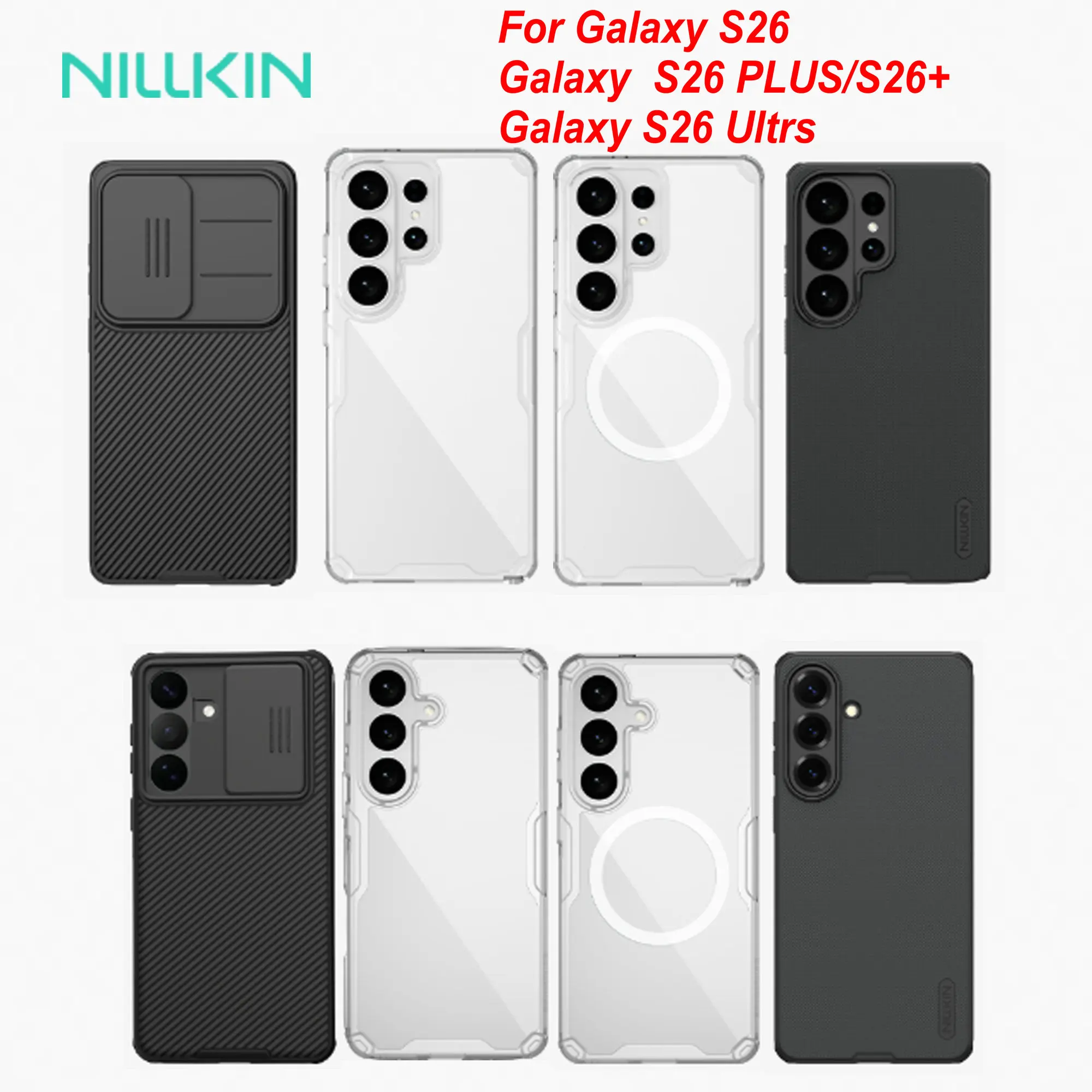 For Samsung Galaxy S26 Ultra S26+ Case Original Nillkin Slide Camera Lens Protection Back Cover S26ULTRA S26 PLUS Phone Shell