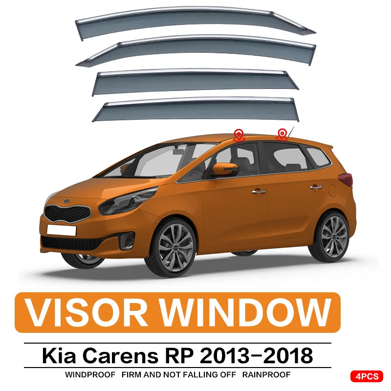 

For Kia Carens UN RP 2007-2021 Car Window Visor Awning Shelters Windshield Side Window Rain Sun Shade Accessories Car Styling