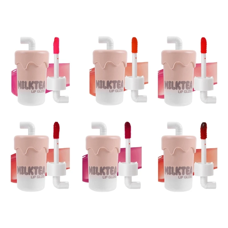 Lip Glaze Stain Matte Liquid ลิปสติก Moisturizing Lip Tints Milktea Lip Gloss Dropship