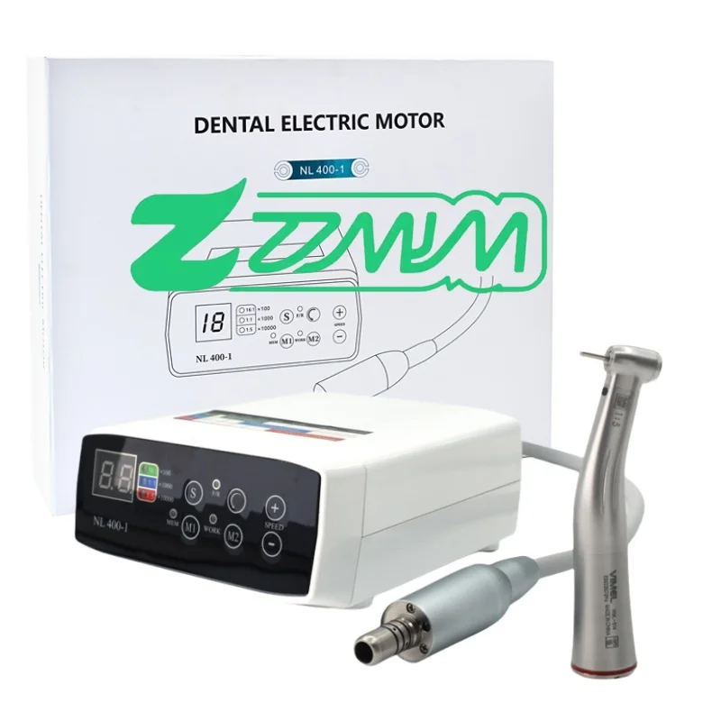 

Бесщеточный электродвигатель со светодиодной подсветкой и угловым наконечником из оптоволокна 1:5 Портативный электродвигатель для клиники