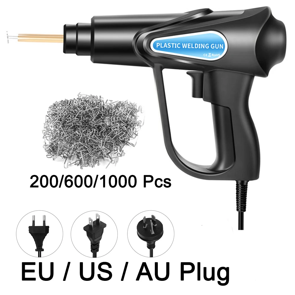 고전력 플라스틱 용접기 EU/US/AU 플러그 200/600/1000pcs 용접 손톱 70W 빠른 가열 플라스틱 수리 용접 기계