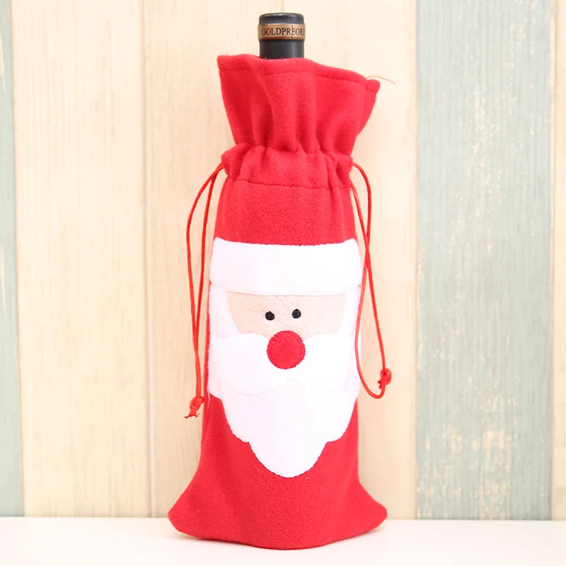 500 pcs Wine Bottle Cover Sets On Bottle Mouth Santa Gift Red Christmas Decorative Christmas Party Supplier