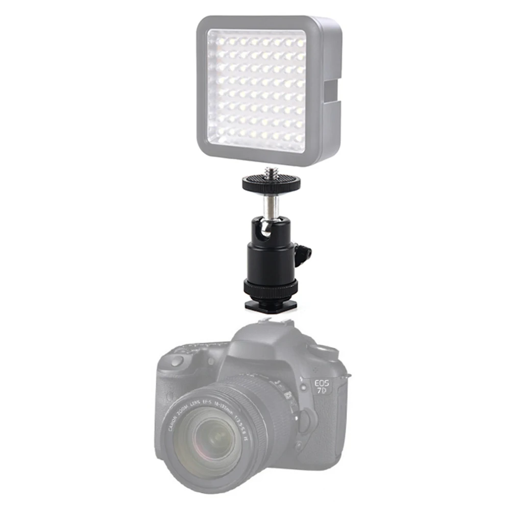 Адаптер для горячего башмака с шаровой головкой, штатив, классические цвета и простой прочный дизайн, держатель с зажимом для телефона, винт 1/4 для камеры