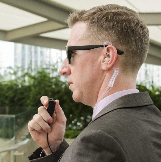 

Двунаправленные беспроводные наушники с микрофоном и однолинейными подвесными наушниками с воздуховодом, совместимые с Baofeng BF-88