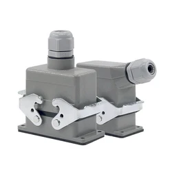 Heavy Duty Connectors HDC-HE-010-1/2/3/4 F/M 10pin Screw connection 400V/500V 16A Industrial rectangular Aviation connector plug