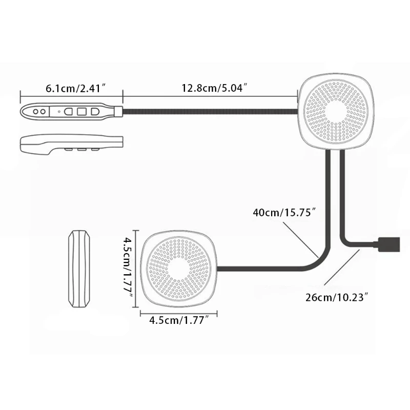 Capacete da motocicleta interfone sem fio fone ouvido ar livre macio sistema áudio resposta automática