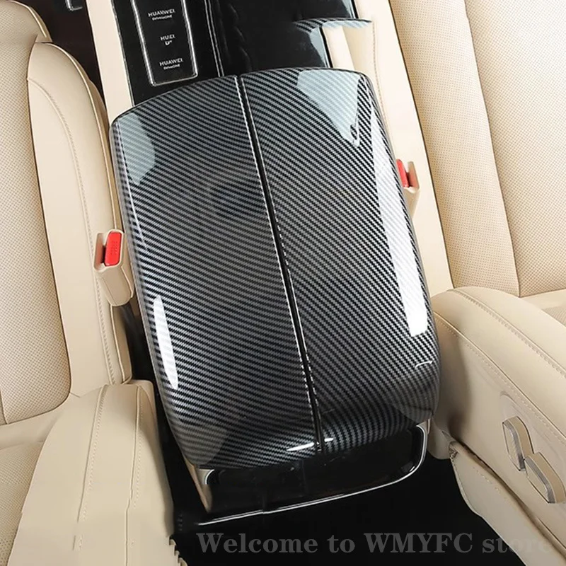 For Aito M7 2022 2023 2024 Carbon Fiber Console Armrest Box Cover Trim Protector Auto Accessories