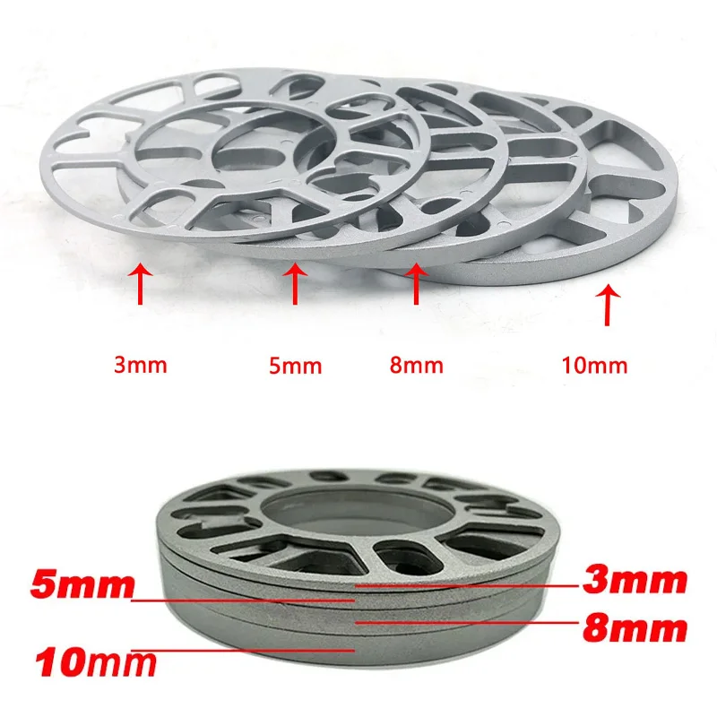 2 Stück Universal Auto-Rad-Distanzscheiben Adapterplatten 3mm 5mm 8mm 10mm für 4x100 4x114.3 5x100 5x108 5x114.3 5x120
