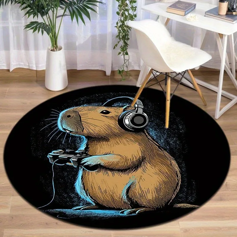 Round Vinyl Record Rug Retro Music Area Carpet Non-Slip Bedroom Floor Mat Studio Decor Trending 2026