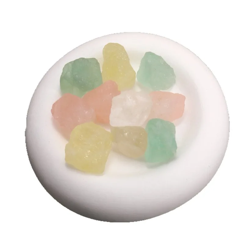 10pcs Green Fluorite Irregular Rough Stone Ornament Rose Quartz Aroma Beads & Fish Tank Flower Pot Stone Home Decor