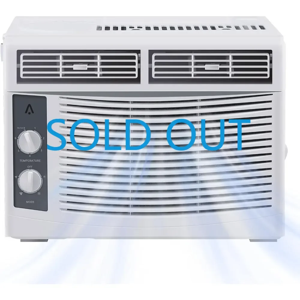 

5000 BTU Air Conditioner Window 2 in 1 Window AC Unit, Up To 150 Sq.Ft. Thermostat Control/Energy Saving/Washable Filter