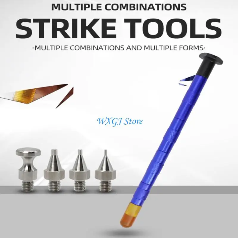 

37JE Car Body Dent Repair Tool Paint Dent Repair Knockdown Pen Tool Tap Down Pen with Tips Dent Removal Set