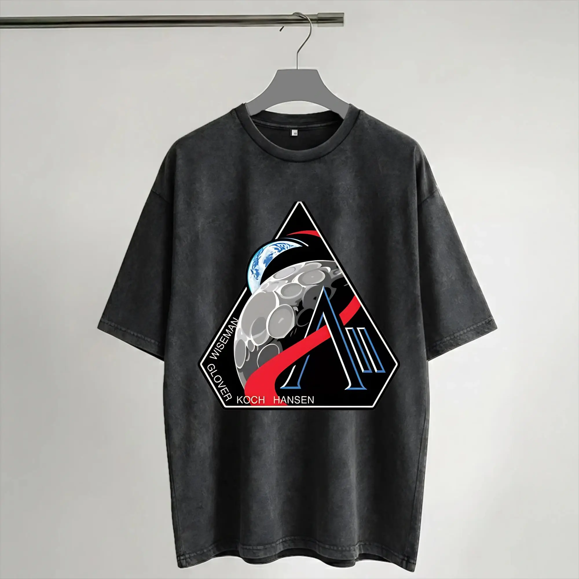 Harajuku Washed Shirts Artemis II Mission To The Moon 2026 Artemis Apparel Fashion T-Shirts Oversize Short Sleeve Printed Tees