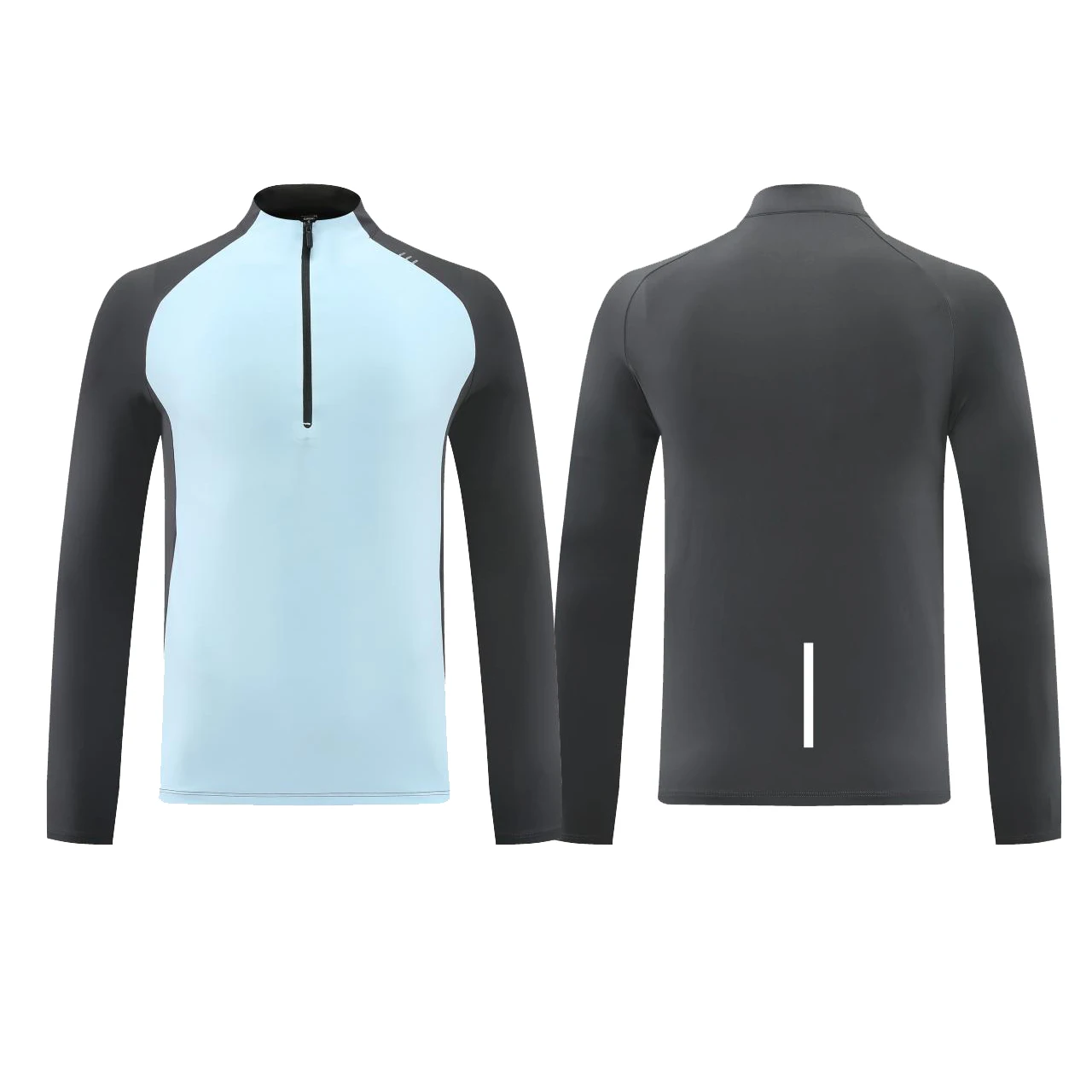 Sports Shirt Men Long-sleeved Cycling Quick-drying Gym Fitness Clothes Running Outdoor Training Stand-up Collar Half Zipper Top