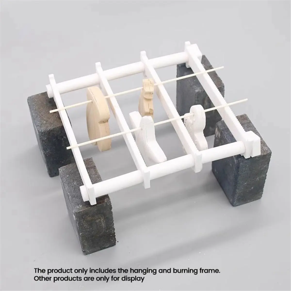 High Temperature Pottery Hanging Rod Support Frame, Kiln Firing Tool for DIY Ceramic Beads, Small Crafts
