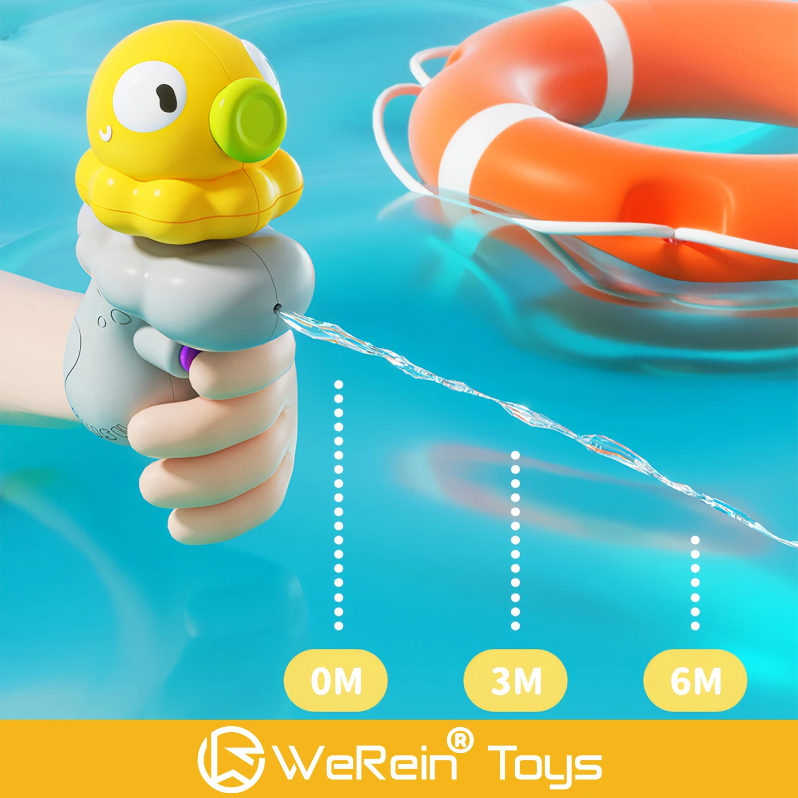 Mini pistola ad acqua giocattolo animale dell'oceano forma carina giocosa nuoto irrigatore d'acqua gioco all'aperto per bambini giocattoli a tema animali