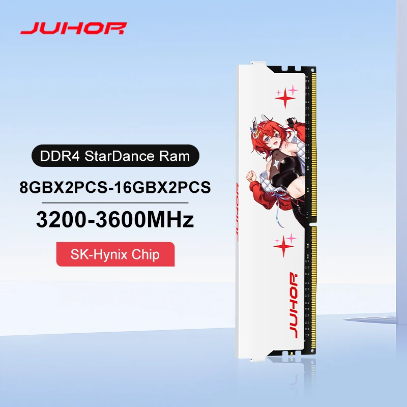 Juhor memoria ram ddr4 (8 gx2) 3200mhz (16 gx2) 3200mhz 3600mhz 8gb 16gb desktop gaming dual channel speicher