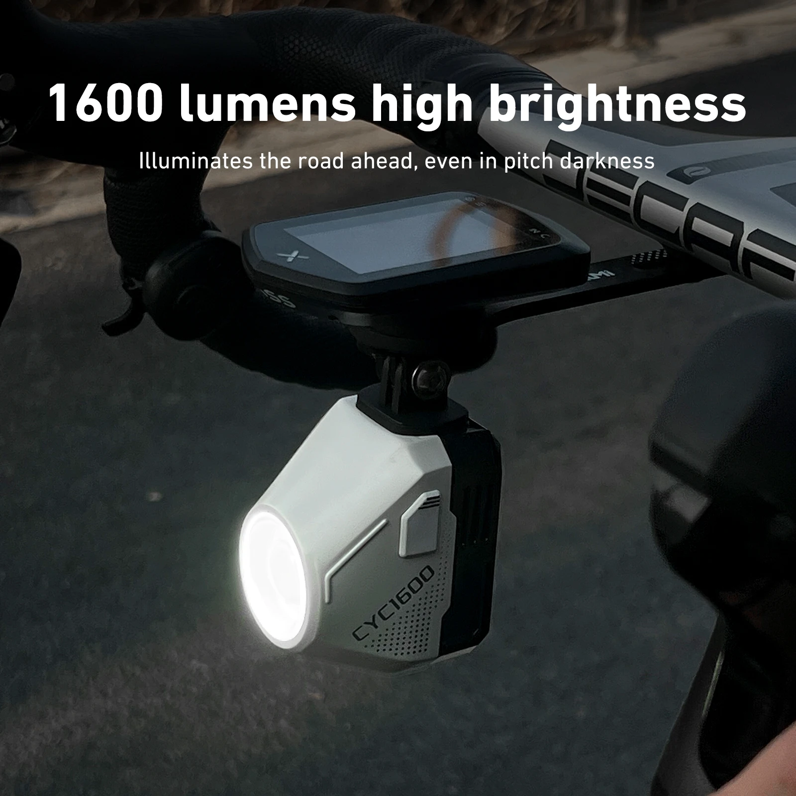Aluminum Alloy Suspension GoPro Bicycle Headlight Wireless Remote Front Lamp CBL MTB Road CYCLAMI CYC 1600 Lumens With Mount