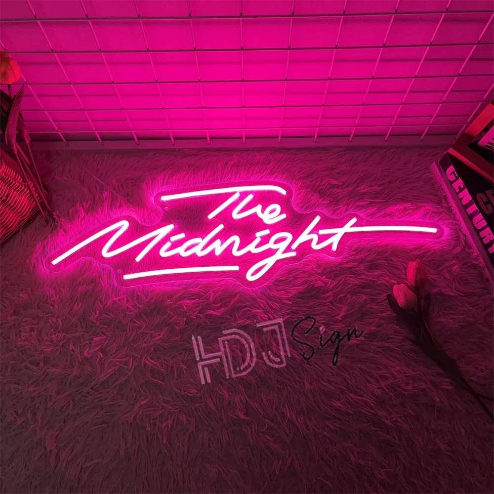 

The Midnight Neon Sign LED Lights USB Powered for Wall Decor Bar Letters Game Room Man Cave Bedroom Party Pub Decoration