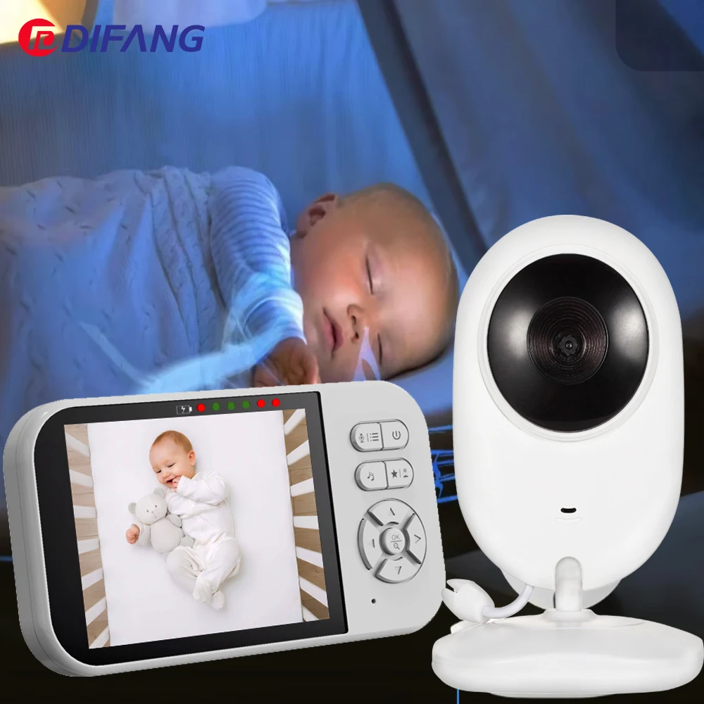 

SP316 3.5 Inch Video Baby Monitor With Camera 4X Zoom 2 Way Audio 2600mAh Battery Temperature Surveillance Lullaby Babysitter