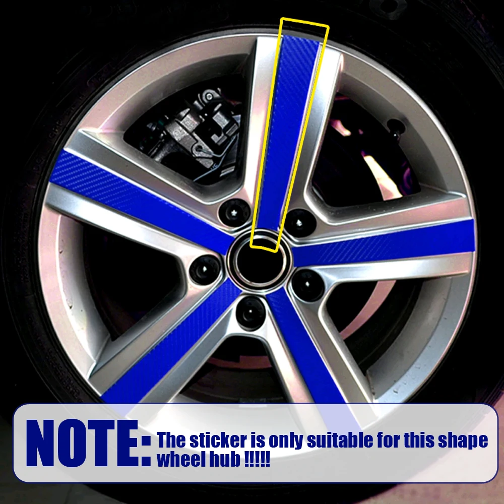 

20Pcs/set Carbon fiber Scratch Protection Film Wheel Hub Rim Car Auto Styling Sticker Decal Accessories For VW Volkswagen Golf 7