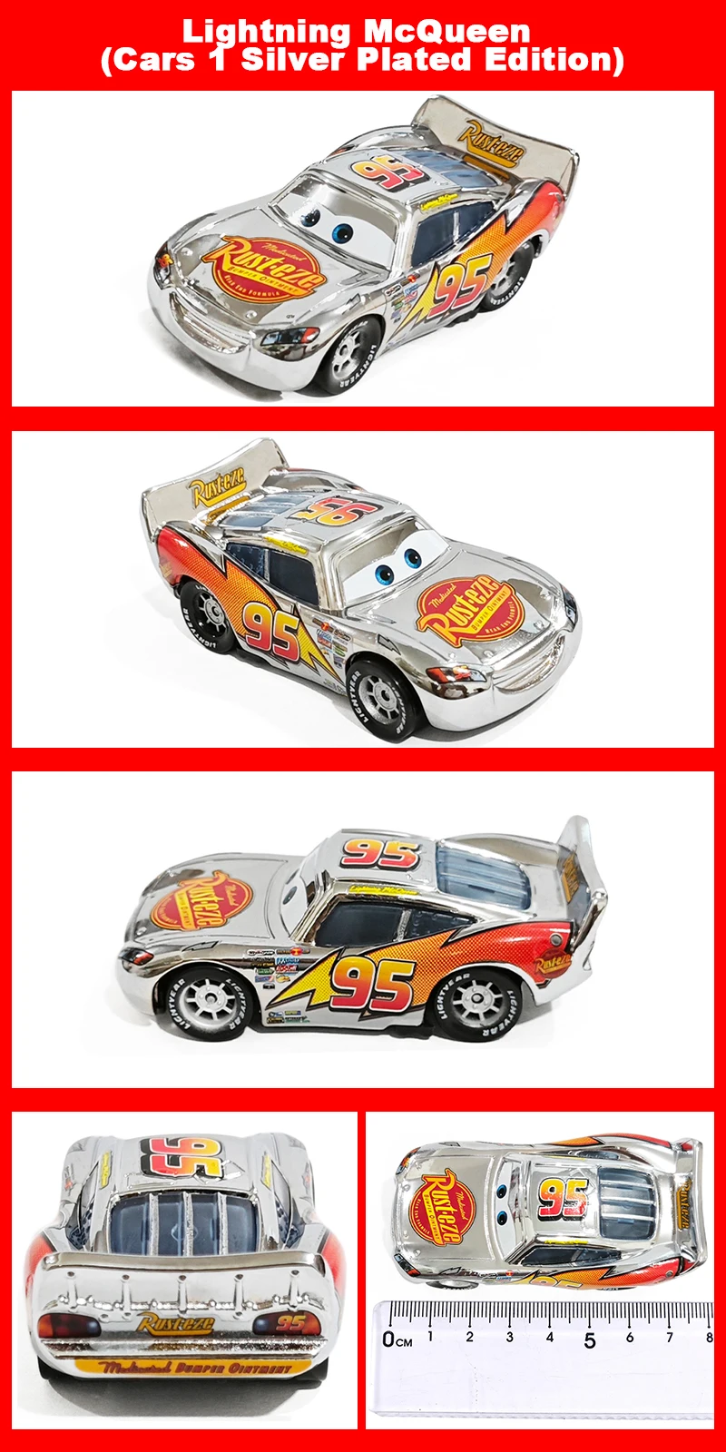 Cars Gold Galvanisierung Car King 43 Anime Figur Strip Weathers 1/55 Metall-Druckguss Dinoco Rennspielzeug Kindergeschenke – Detail 9