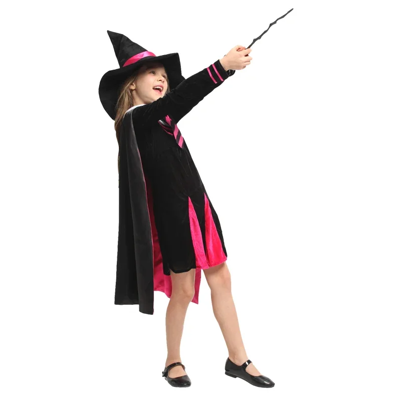 ZA01 Halloween Costumes For Boys Girls Little Wizard Magic Movie Cosplay Suits Outfits Party Fancy ClothesZa0@