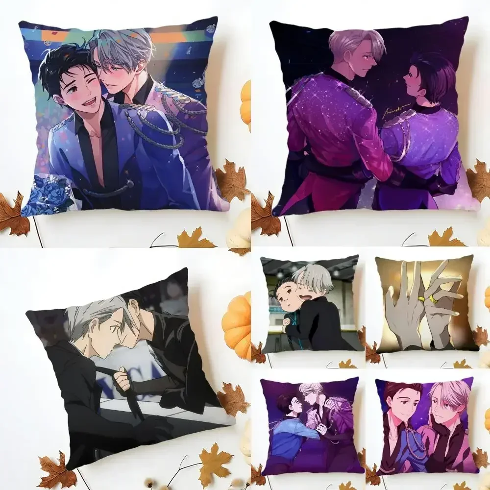 Yuri!!! on Ice Cushion Cover Washable Linen comfort Soft  for Sofa Bed Cozy Home Room Decor