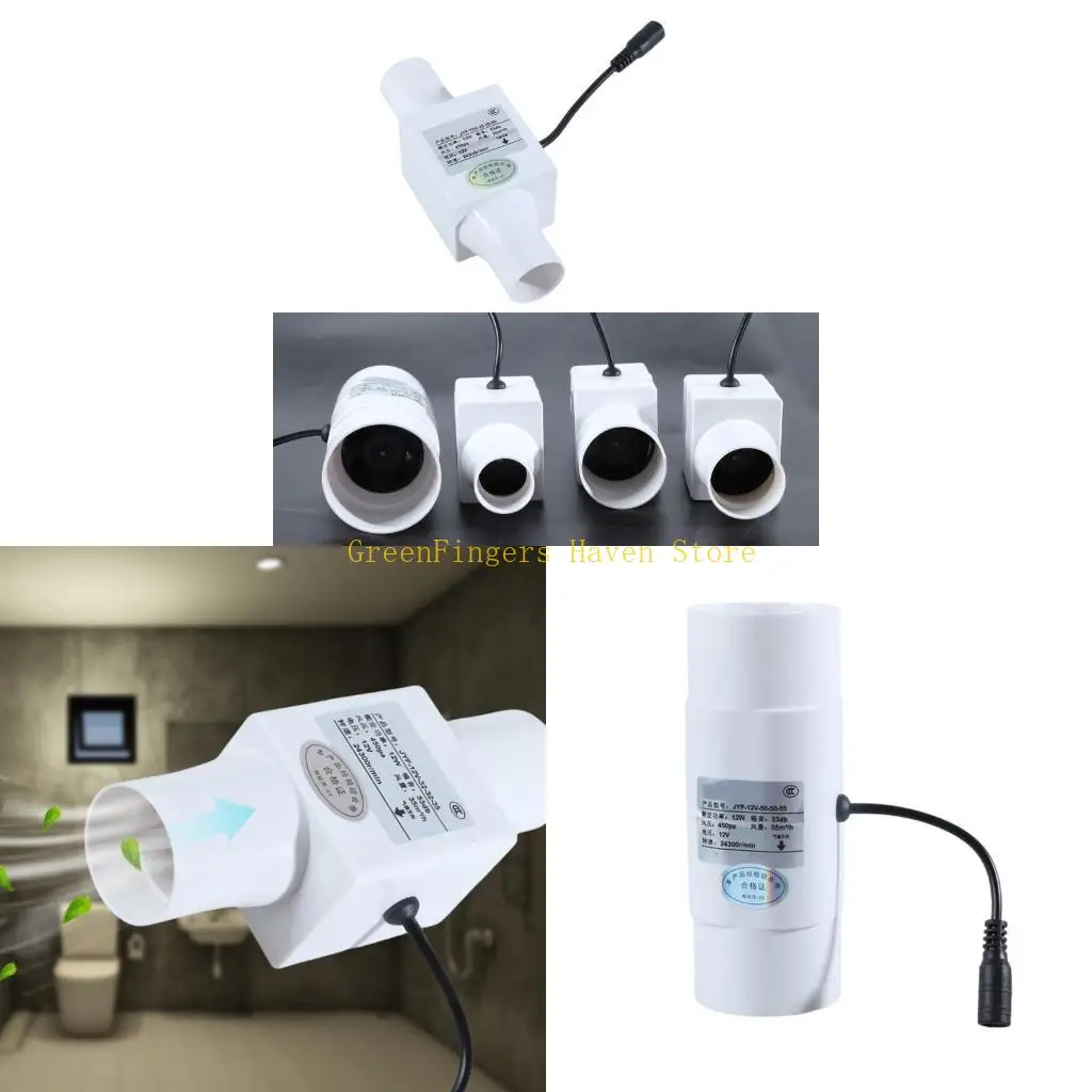 

F68D Inline Pipe Ventilation Exhaust Fan 12V For Bathroom Extractor Ventilation