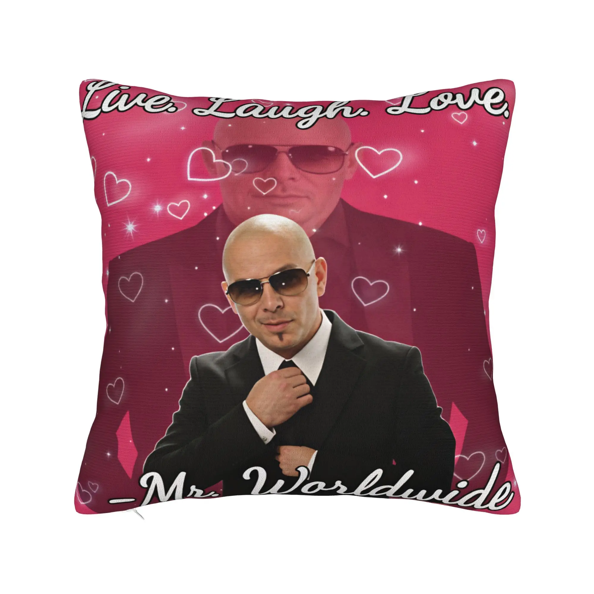 Pitbull Mr Worldwide Tour Pillow Cover  Soft Cushion Cover Novelty Pillow Case For Wedding Party Home Decor
