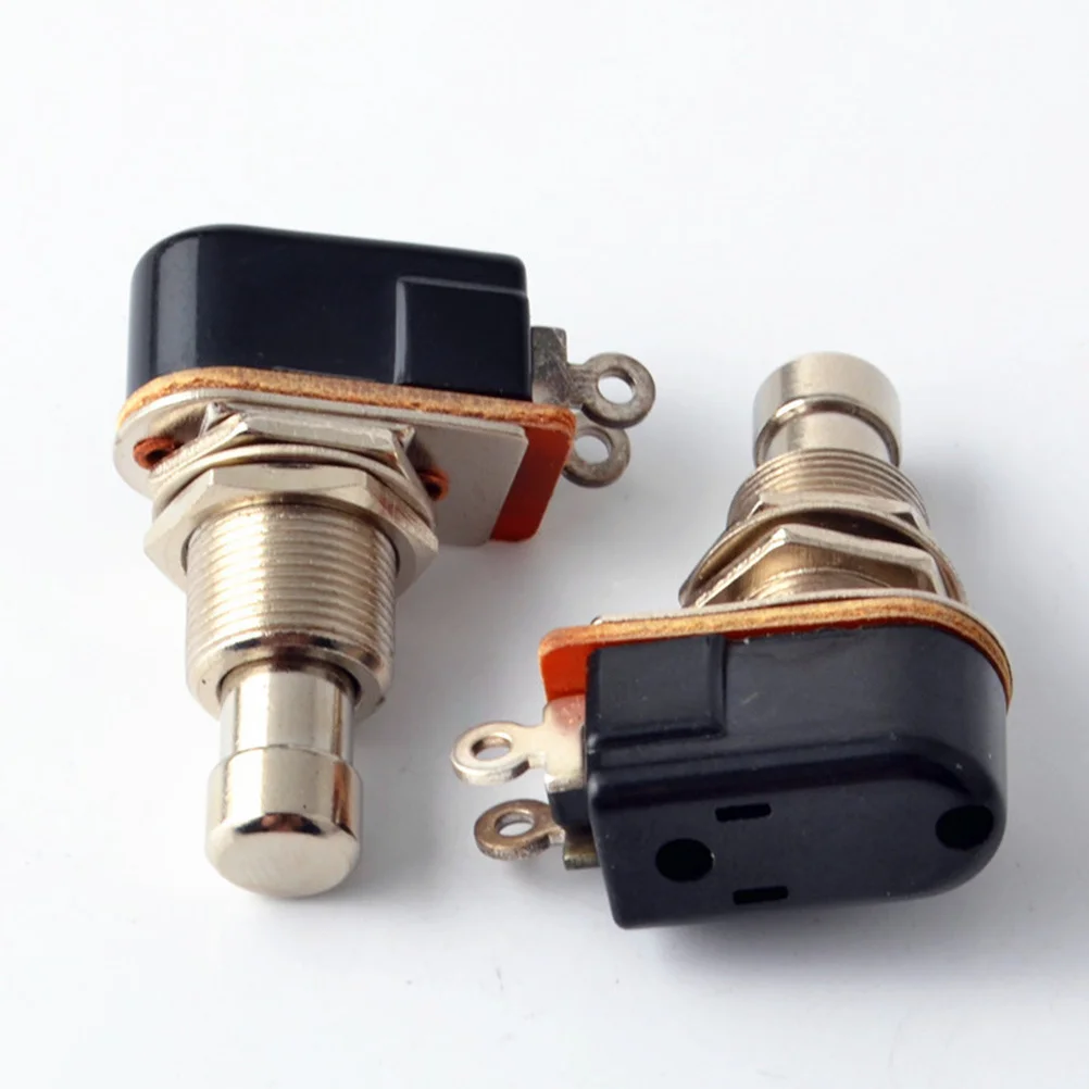Pédale d'effets de guitare, 5 pièces, bouton de pédale à 2 broches, pétale métallique, Durable, longue durée de vie, matériau écologique