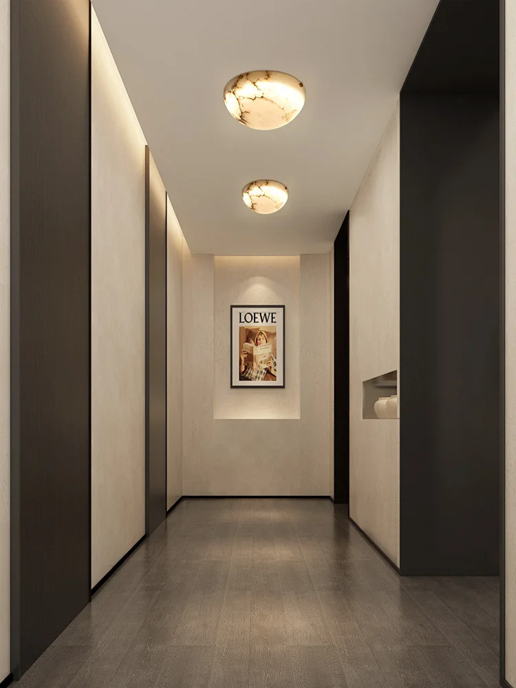 Natural Marble Round Dimmable LED 2026 Ceiling Chandelier Lamparas De Techo Ceiling Lights.Ceiling Lamp For Living Room Entryway
