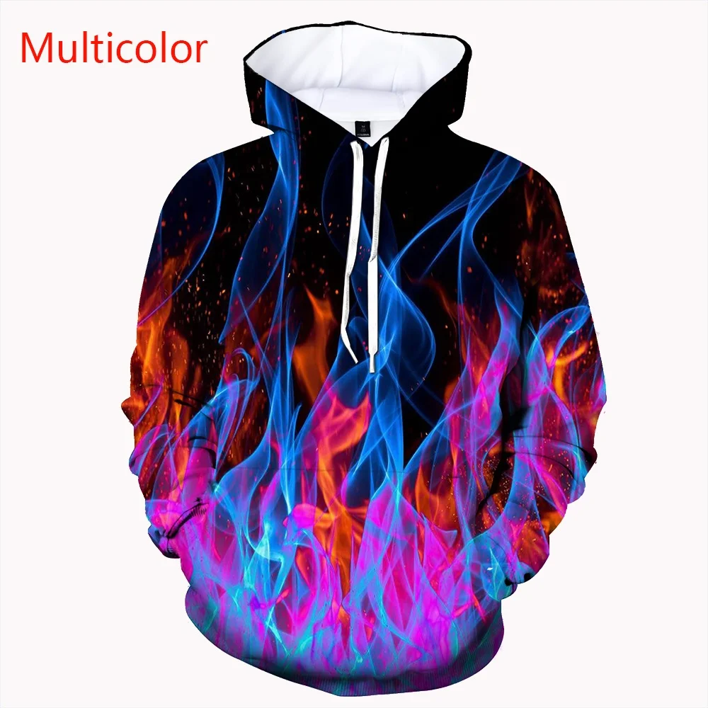 Cool Flame Hoodie 3d Print Fire Flame hoodies Casual Funny Long sleeves fashion Pullover hoodies Unisex Sweatshirts