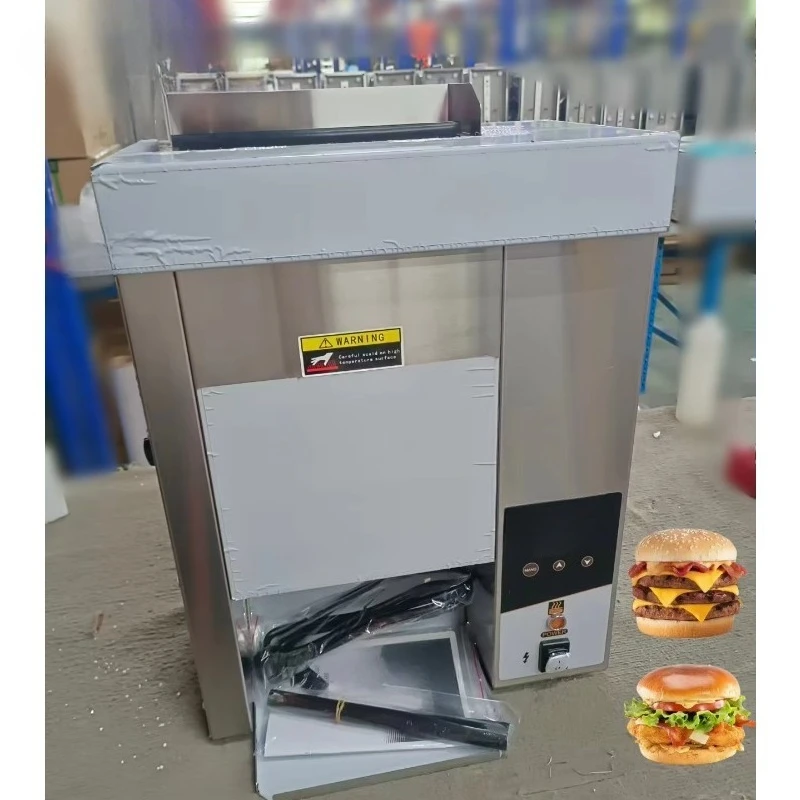 Fully automatic stainless steel burger bread toaster for burger making machines in fast food restaurants