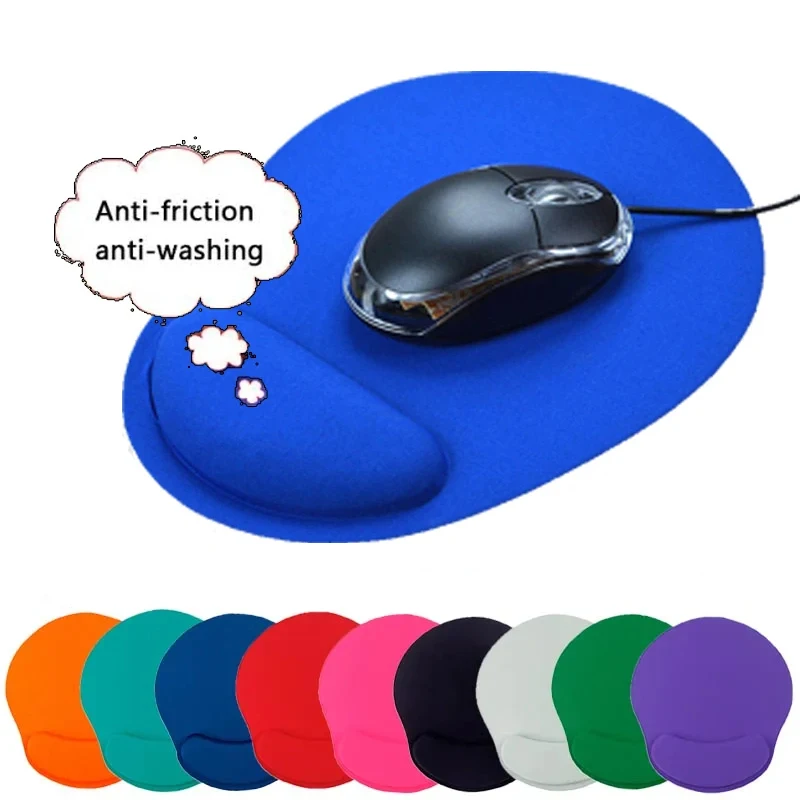 Bantalan Mouse game, bantalan tetikus permainan warna Solid, alas Mouse nyaman untuk meja Laptop Notebook ergonomis EVA, bantalan pergelangan tangan