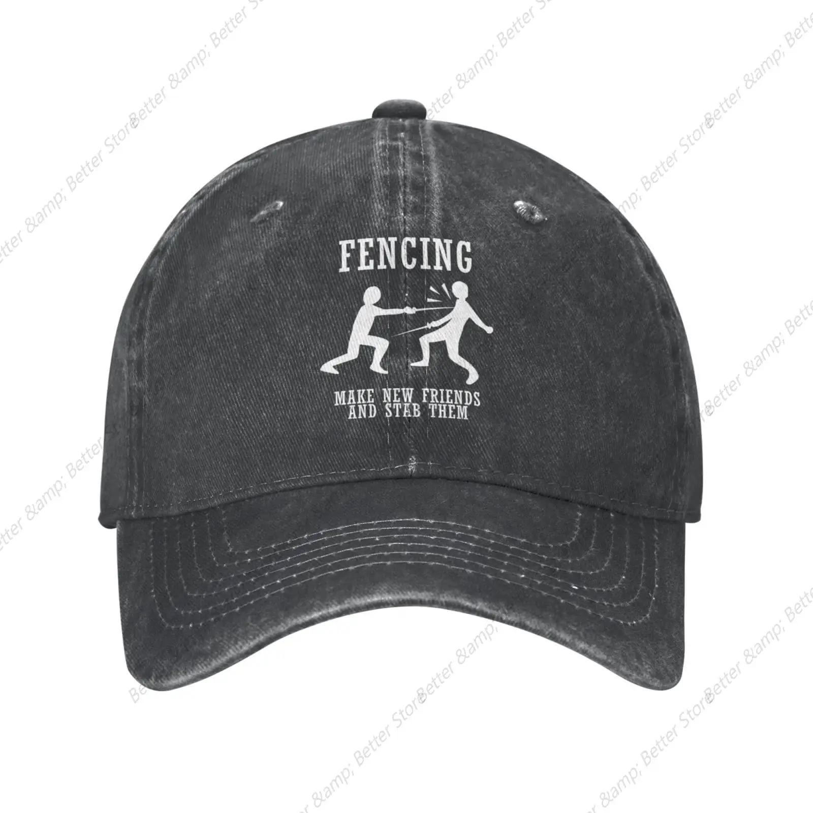 Adult Vintage Trucker Dad Hat Fencing Baseball Cap Funny Cowboy Hats Dog Body Study