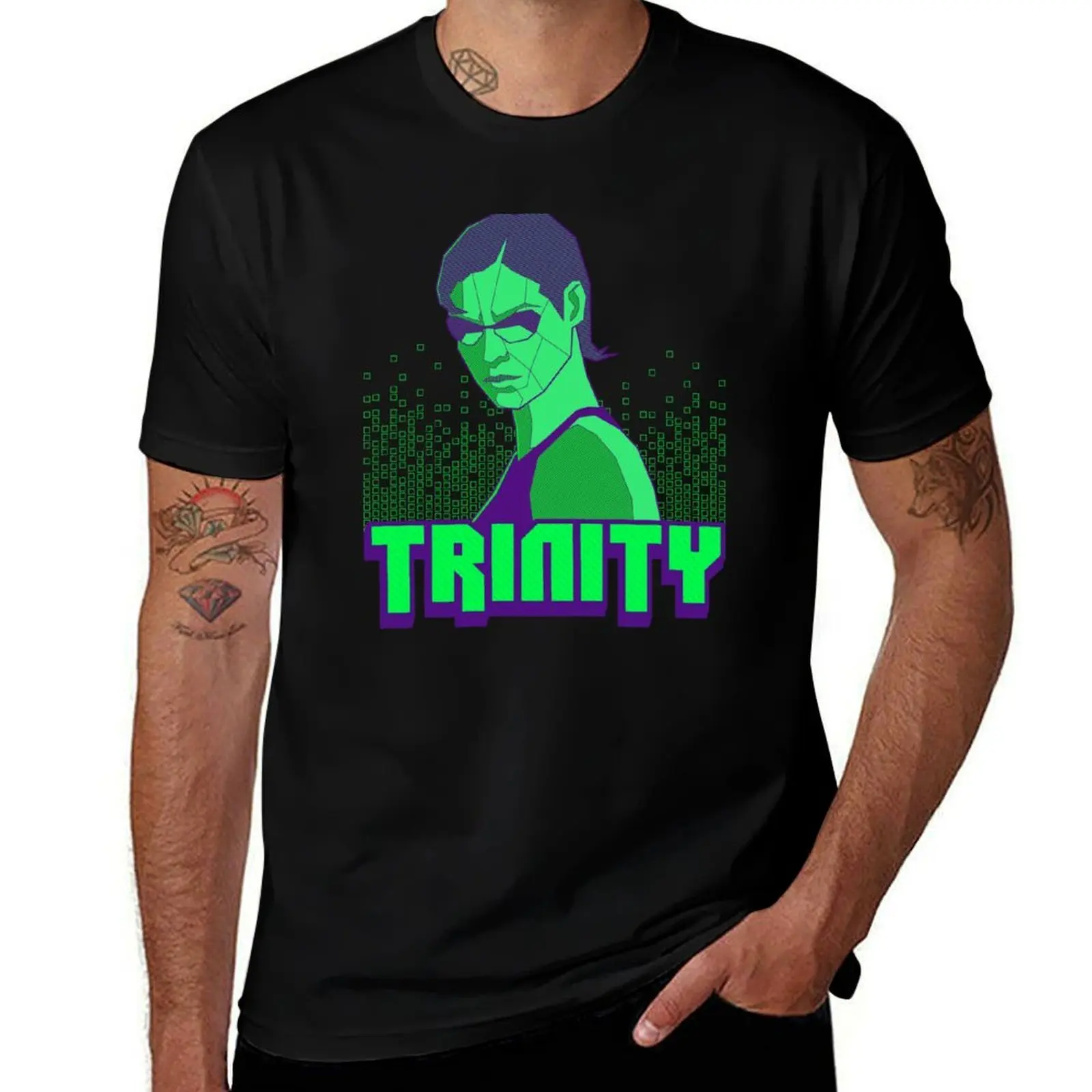 

100c Trinity green T-Shirt man graphic t shirt cotton tshirt 100% t shirt custom print T-Shirt