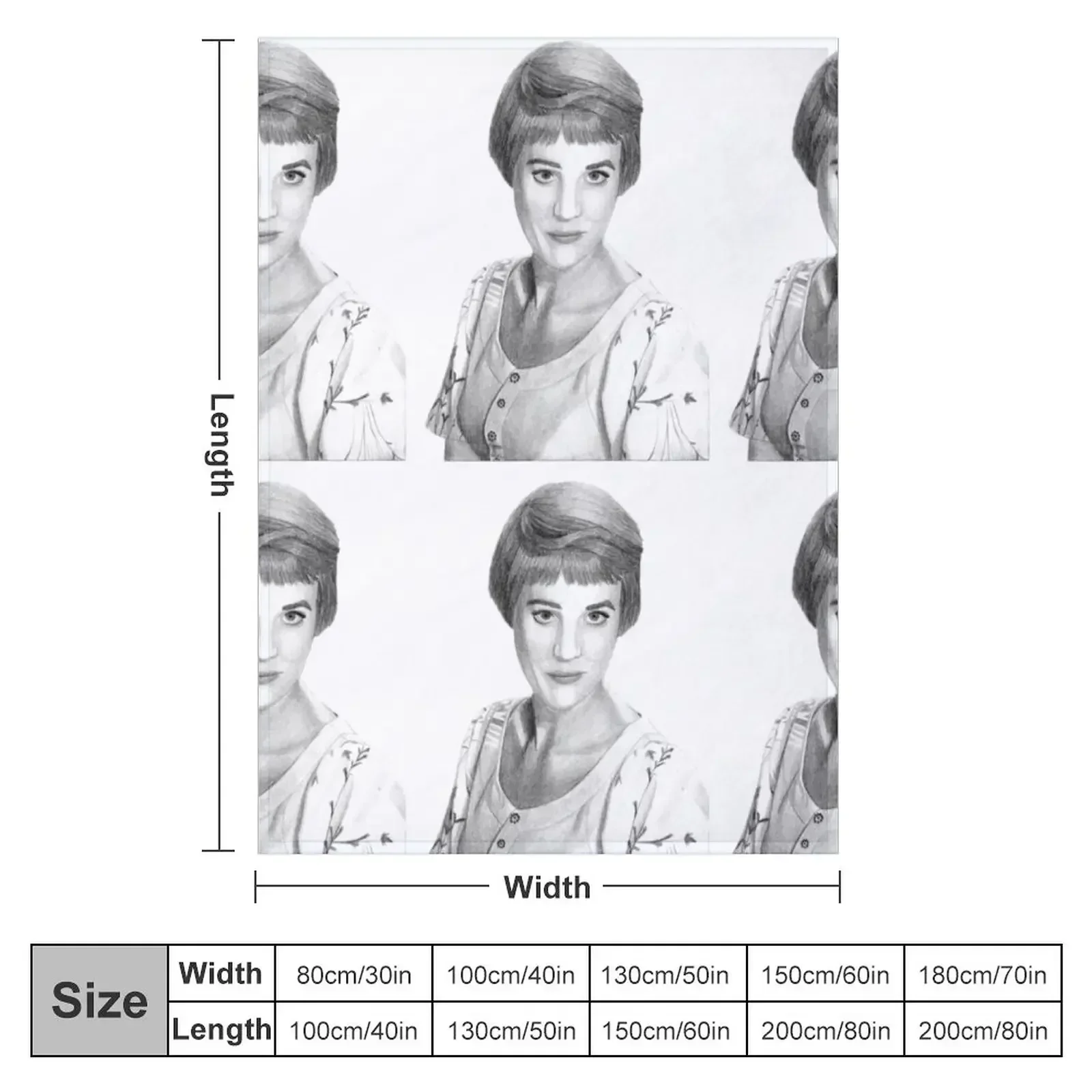 Julie Andrews Throw Blanket Hairys wednesday Nap decorative Retros Heavy Blankets