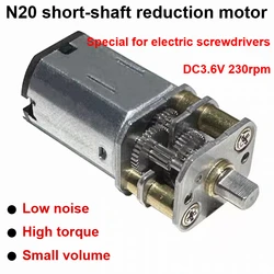 1pc N20-D3*4.4 3.6V-230RPM Micro High Torque Metal DC Reducer Motor for Xiaomi Electric Fine Repair Screwdriver DIY Accessories